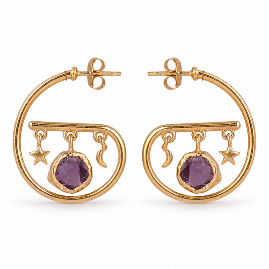 Galaxy Gleam Hoops Earrings