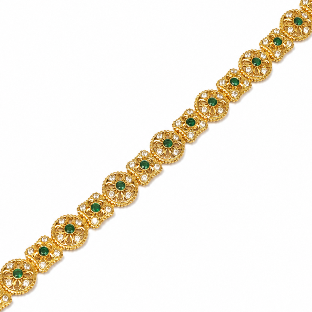 Swarna Marakata Pushpa Bracelet