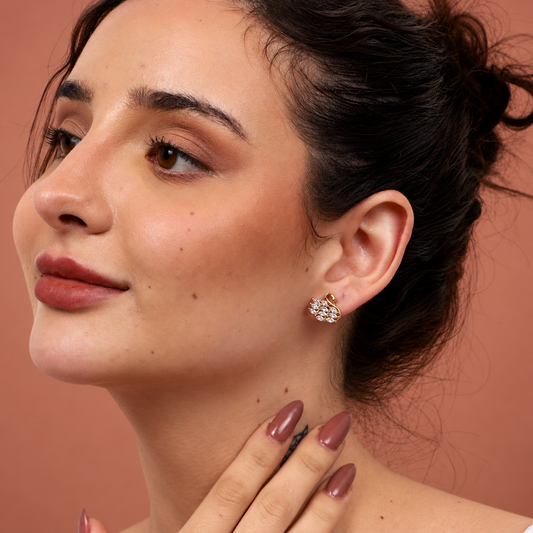 Swan Lovebirds Stud Earrings