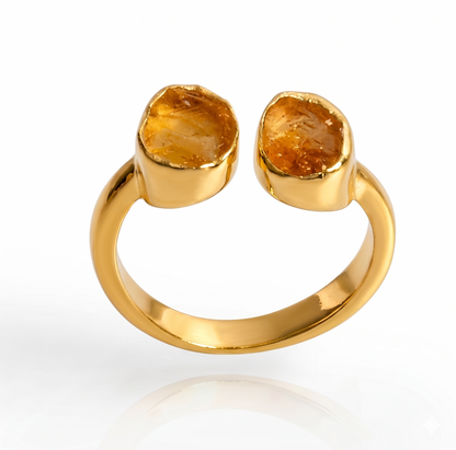 Amethyst Glow Open Ring