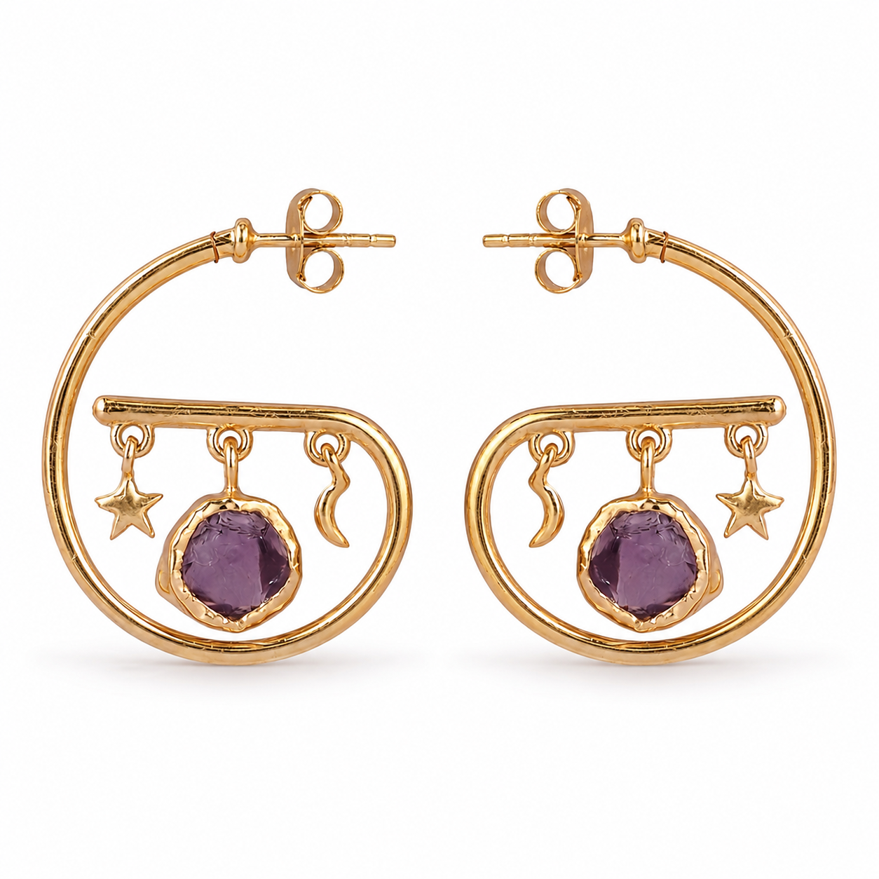 Galaxy Gleam Hoops Earrings