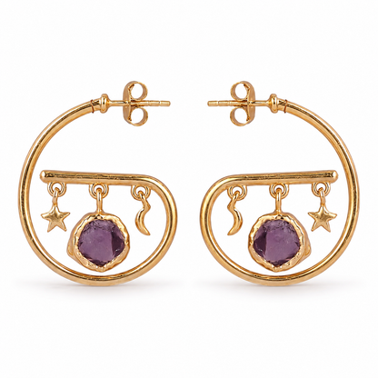 Galaxy Gleam Hoops Earrings