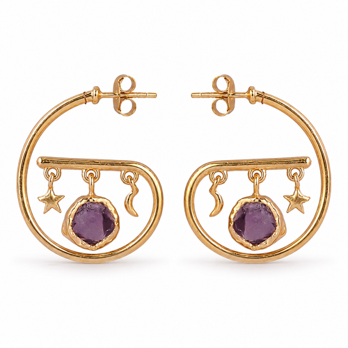 Galaxy Gleam Hoops Earrings