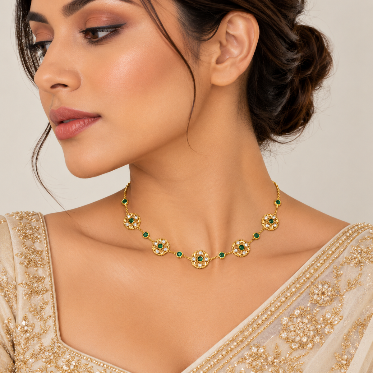 Kanak Marakata Mala Necklace