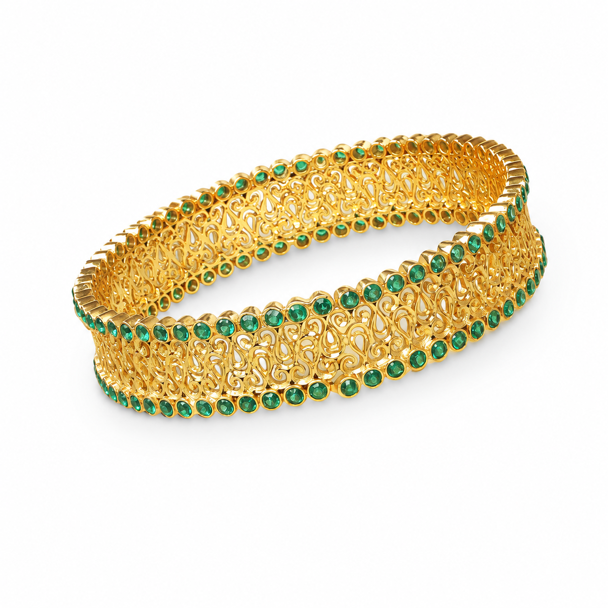Marakata Swarna Jaal Bangle
