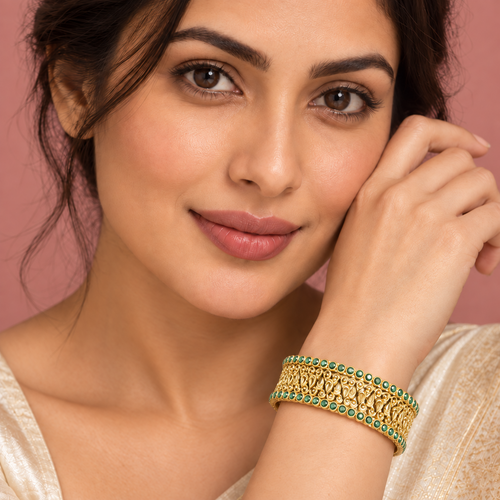 Marakata Swarna Jaal Bangle