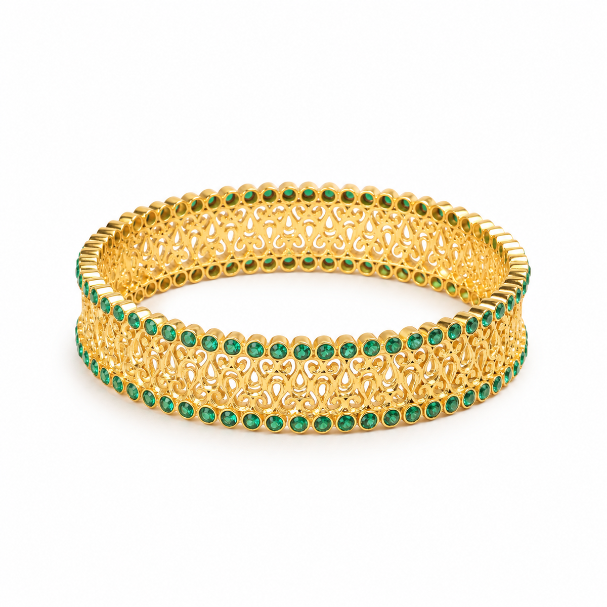 Marakata Swarna Jaal Bangle