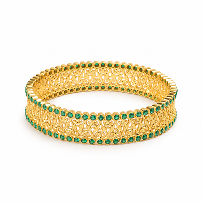 Marakata Swarna Jaal Bangle