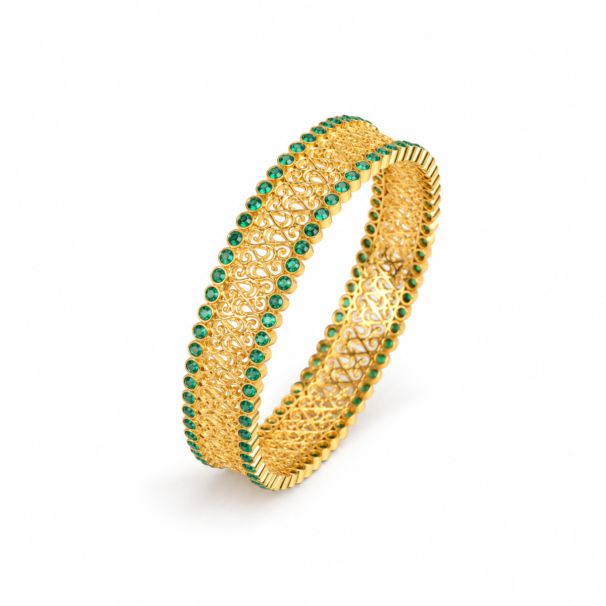 Marakata Swarna Jaal Bangle