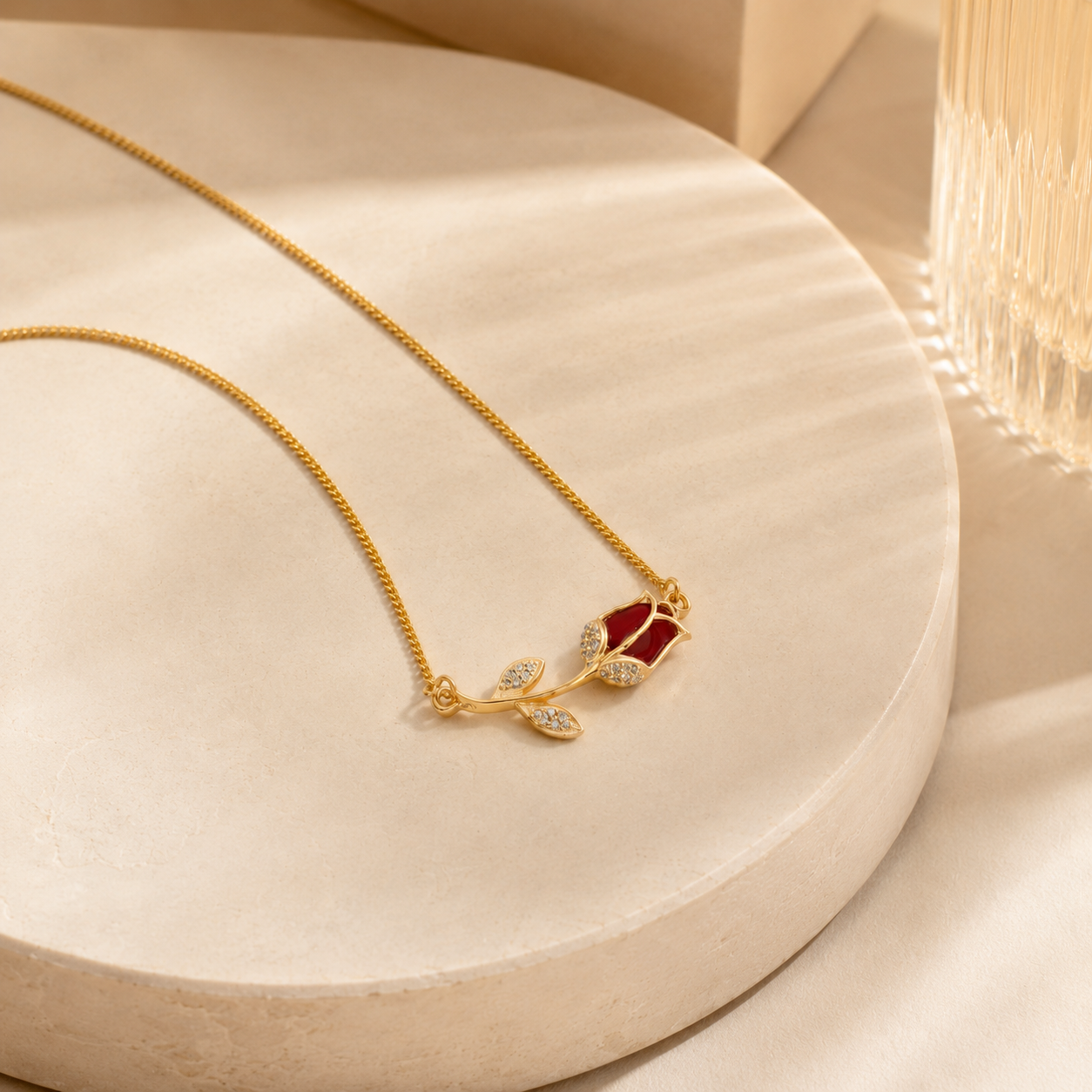 Rose Romance  Pendant Necklace