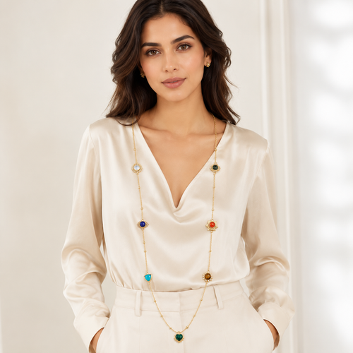 Seven Energy Long Necklace