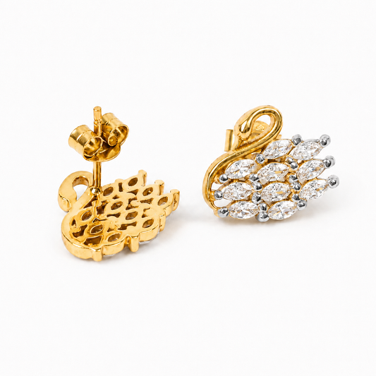 Swan Lovebirds Stud Earrings