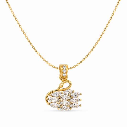 Swan Lovebirds Pendant Necklace