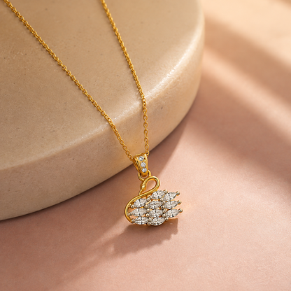 Swan Lovebirds Pendant Necklace