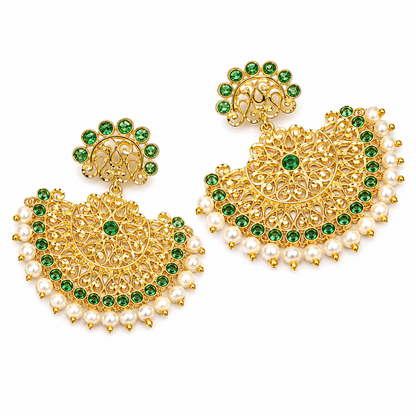 Swarna Marakata Chandrika Earrings