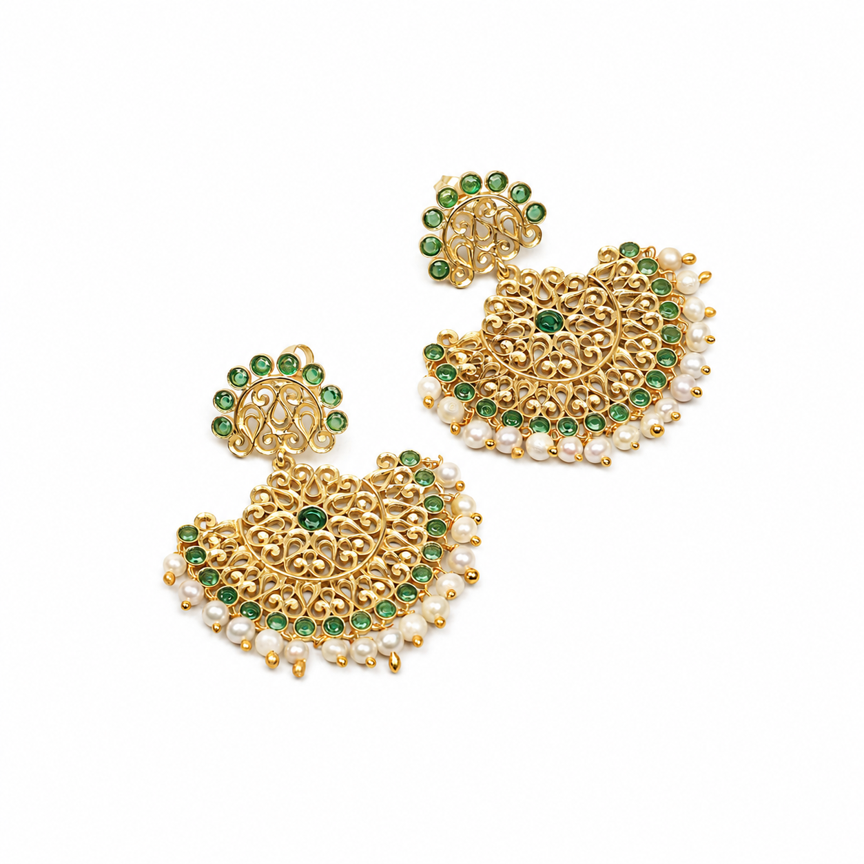 Swarna Marakata Chandrika Earrings