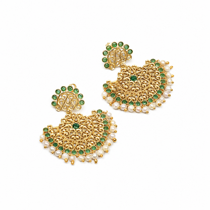 Swarna Marakata Chandrika Earrings