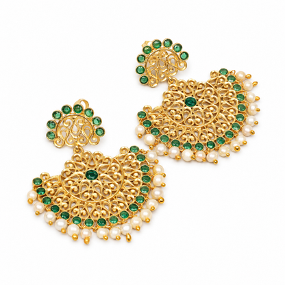 Swarna Marakata Chandrika Earrings