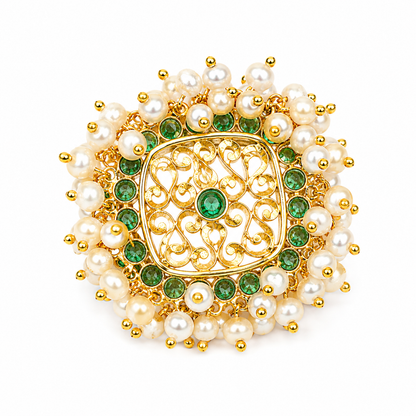 Swarna Marakata Mukta Ring