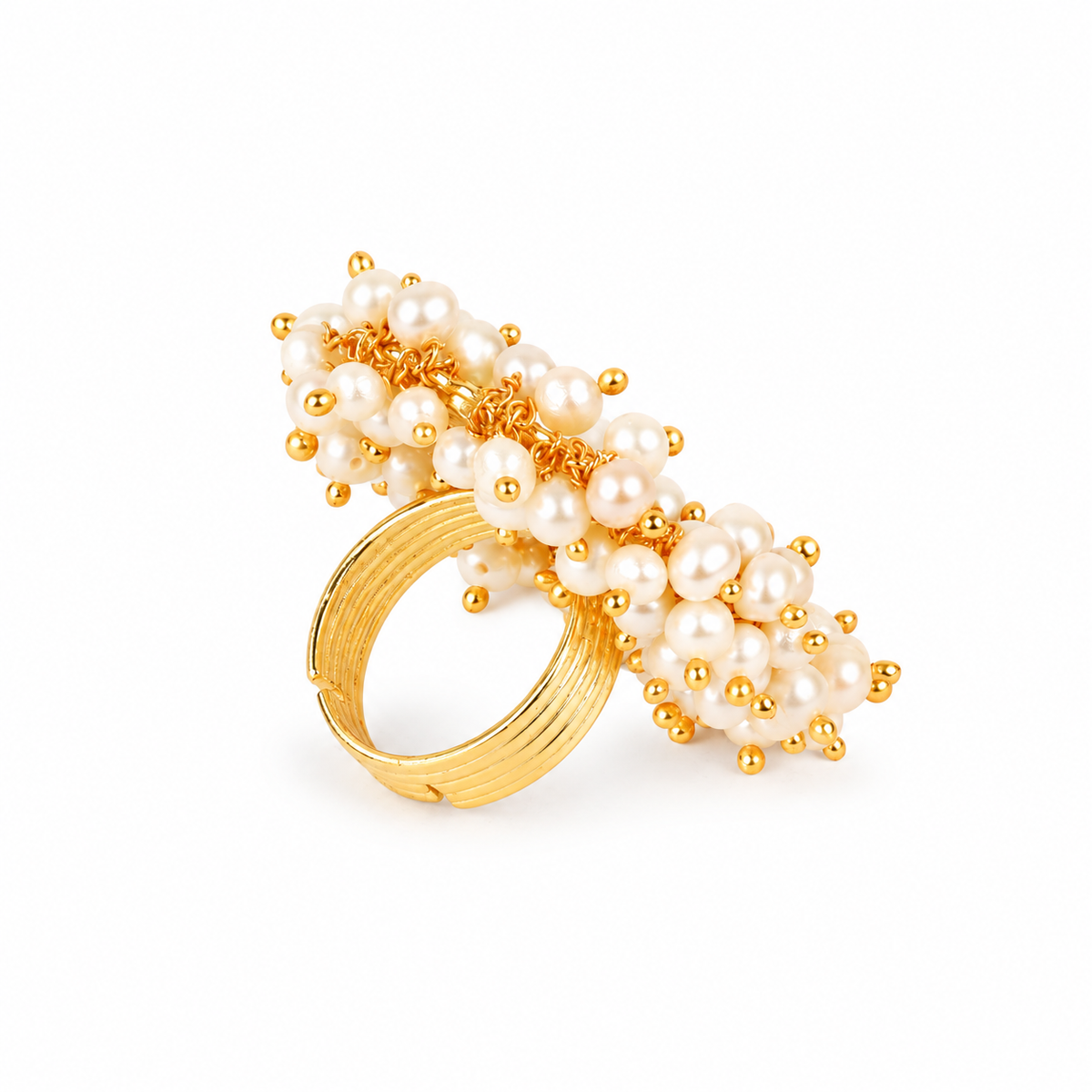 Swarna Marakata Mukta Ring