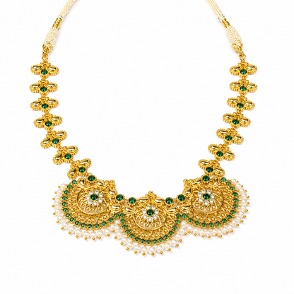 Swarna Marakata Triveni Haar