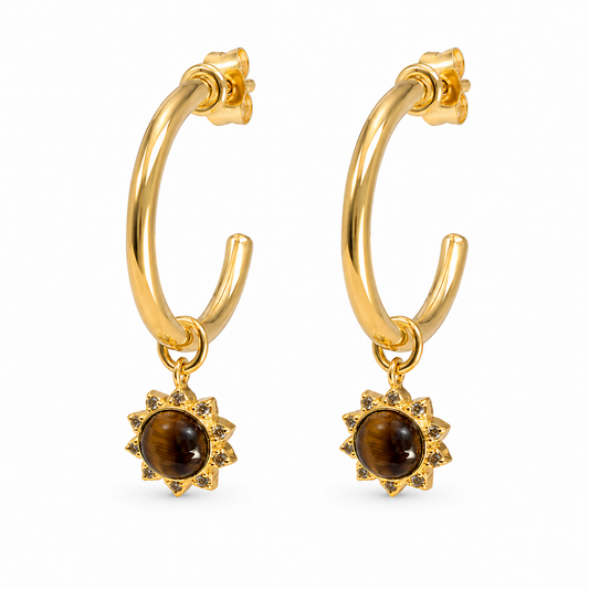 The Solar Plexus Healing Hoops Earring